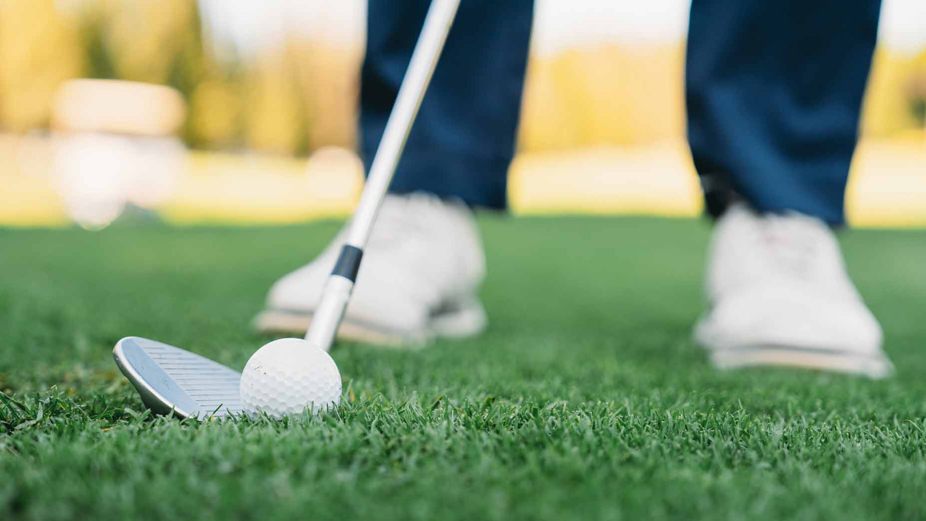 Golfer with open clubface